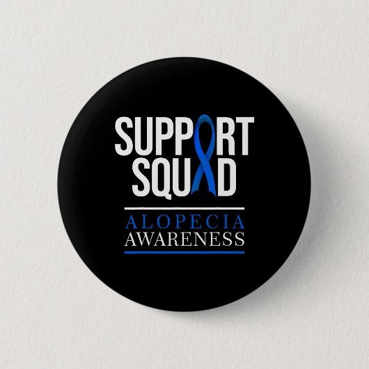 Ondersteuning Squad Alopecia Awareness Haarverlies Ronde Button 5,7 Cm (Voorkant)