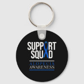 Ondersteuning Squad Alopecia Awareness Haarverlies Sleutelhanger (Voorkant)