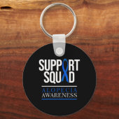 Ondersteuning Squad Alopecia Awareness Haarverlies Sleutelhanger (Voorkant)