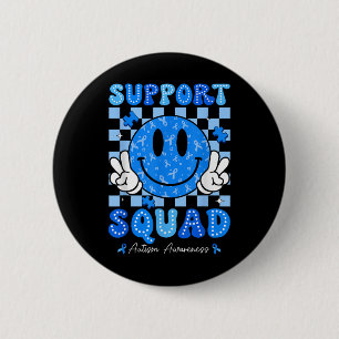 Ondersteuning Squad Autisme Bewustzijn Glimlach Ge Ronde Button 5,7 Cm
