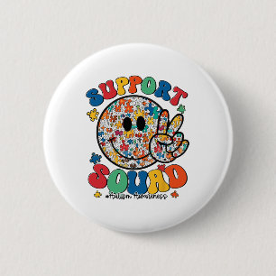 Ondersteuning Squad Autisme Bewustzijn Glimlach Ge Ronde Button 5,7 Cm