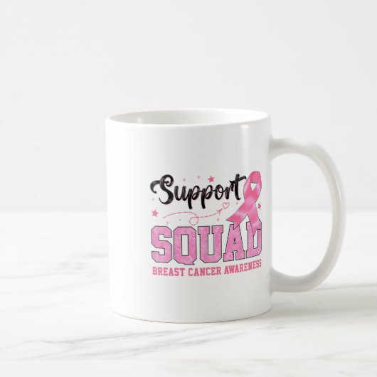 Ondersteuning Squad Borstkanker Bewustzijn Coquett Koffiemok (Rechts)