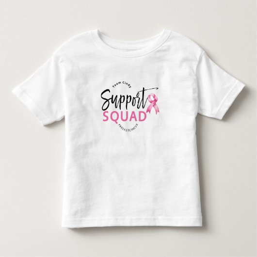 Ondersteuning Squad Borstkanker Roze Lint Kinder Shirts (Voorkant)