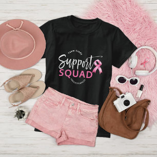 Ondersteuning Squad Borstkanker Roze Lint T-shirt