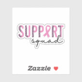 Ondersteuning Squad Borstkanker, Team kanker Sticker (Vel)