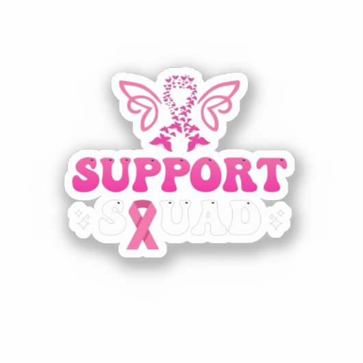 Ondersteuning squad borstkankerbewustzijn sticker (Voorkant)