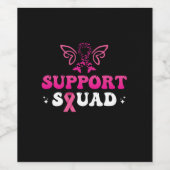 Ondersteuning squad borstkankerbewustzijn wijn etiket (Enkel label)