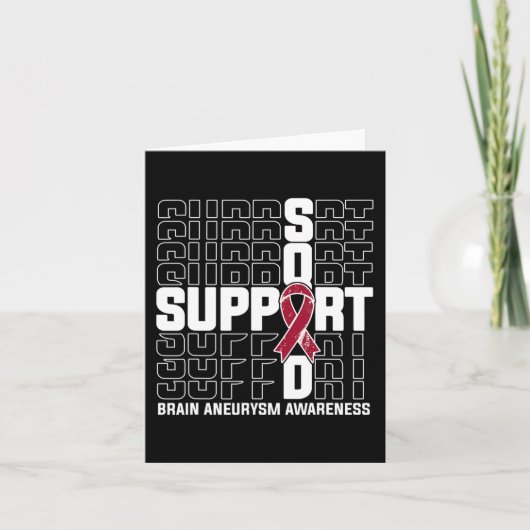 Ondersteuning Squad Brain Aneurysm Awareness 1 Kaart (Voorkant)