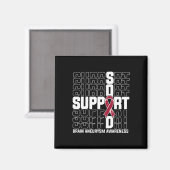 Ondersteuning Squad Brain Aneurysm Awareness 1 Magneet (Voorkant / Achterkant)