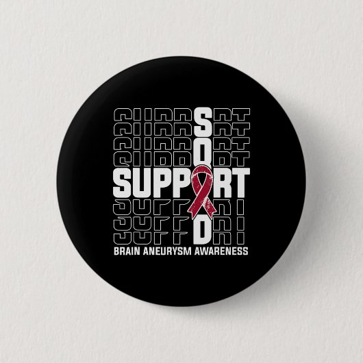Ondersteuning Squad Brain Aneurysm Awareness 1 Ronde Button 5,7 Cm (Voorkant)
