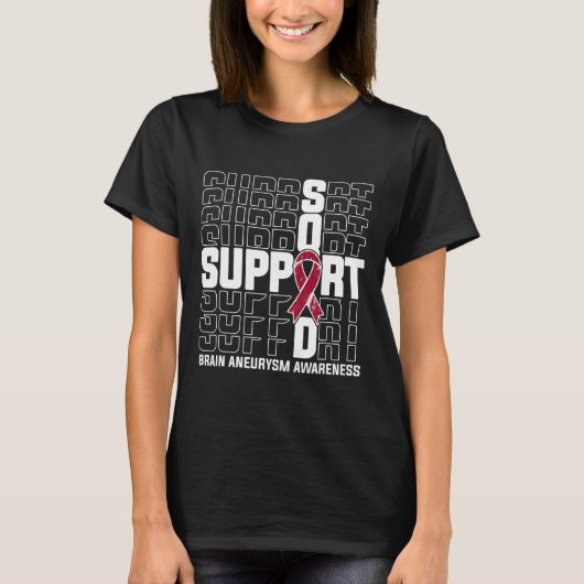 Ondersteuning Squad Brain Aneurysm Awareness 1 T-shirt (Voorkant)