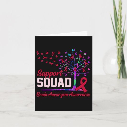 Ondersteuning Squad Brain Aneurysm Awareness Maand Kaart (Voorkant)