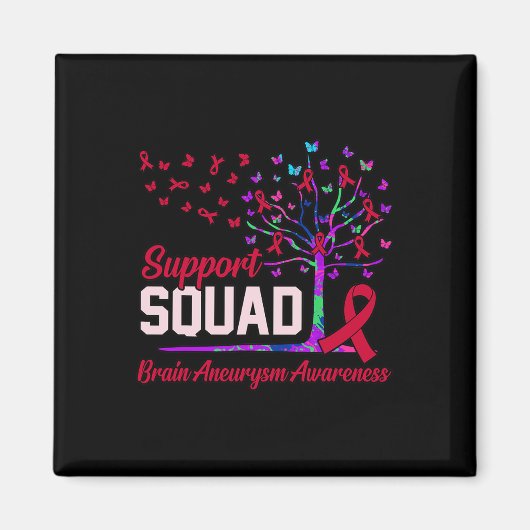 Ondersteuning Squad Brain Aneurysm Awareness Maand Magneet (Voorkant)