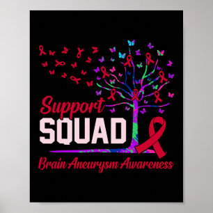 Ondersteuning Squad Brain Aneurysm Awareness Maand Poster