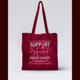 Ondersteuning Squad- Breast Cancer Awareness Desig Tote Bag