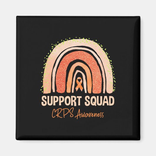 Ondersteuning Squad CRPS Awareness Rainbow Oranje Magneet (Voorkant)