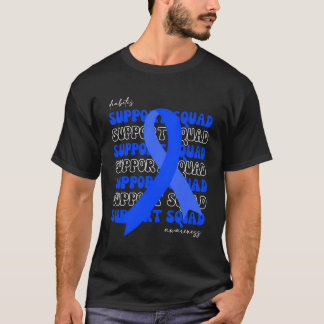 Ondersteuning Squad Diabetes Awareness Blue Ribbon T-shirt