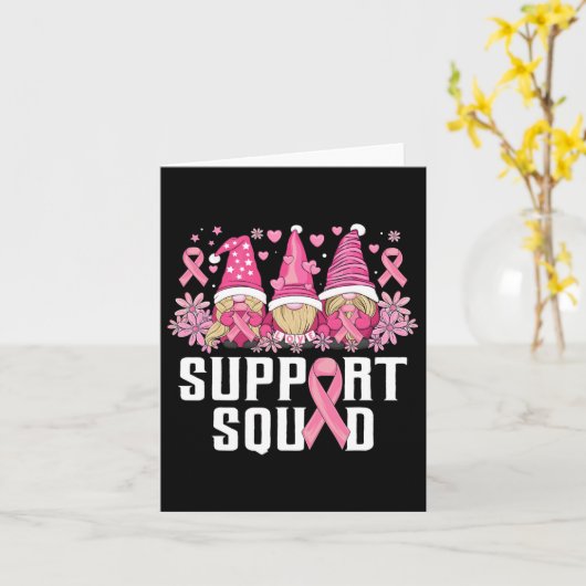 Ondersteuning Squad Family Gnomen Borstkanker Awar Kaart (Gele Bloem)