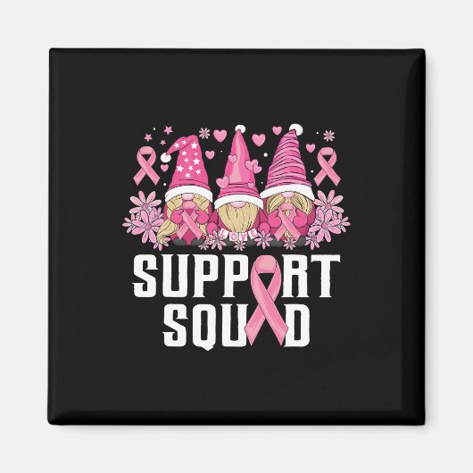 Ondersteuning Squad Family Gnomen Borstkanker Awar Magneet (Voorkant)