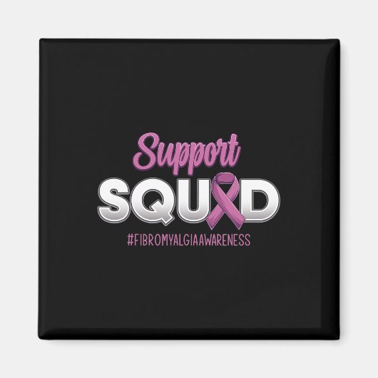 Ondersteuning Squad Fibromyalgia Awareness Warrior Magneet (Voorkant)