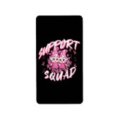 Ondersteuning Squad Gnome Warrior Borstkanker Awar Etiket (Voorkant)