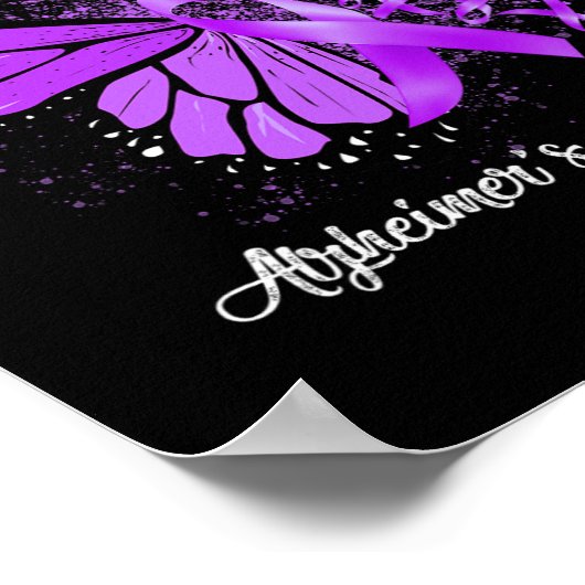 Ondersteuning Squad Heimer Vlinder Paarse lint Poster (Hoek)