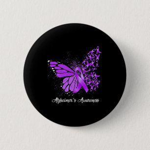 Ondersteuning Squad Heimer Vlinder Paarse Lint Ronde Button 5,7 Cm