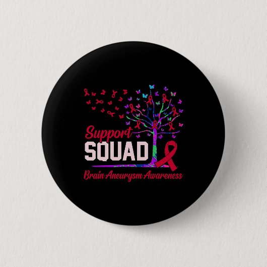 Ondersteuning Squad Hersenaneurysma Bewustzijn Maa Ronde Button 5,7 Cm (Voorkant)