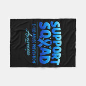 Ondersteuning Squad Kinderpreventie Bewustzijn Bla Fleece Deken (Voorkant (Horizontaal))