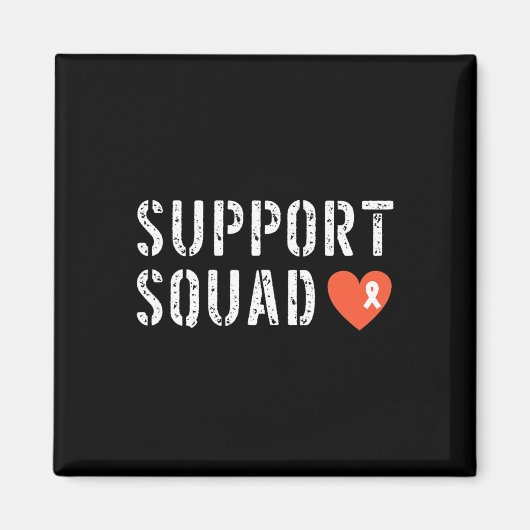 Ondersteuning Squad Leukemia Awareness Oranje lint Magneet (Voorkant)