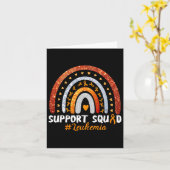 Ondersteuning Squad Leukemia Awareness Oranje Ribb Kaart (Gele Bloem)