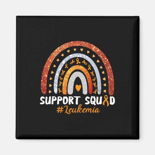 Ondersteuning Squad Leukemia Awareness Oranje Ribb Magneet (Voorkant)