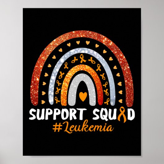 Ondersteuning Squad Leukemia Awareness Oranje Ribb Poster (Voorkant)