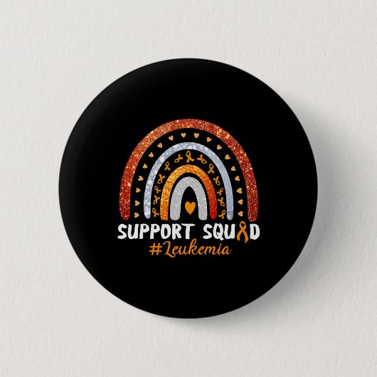 Ondersteuning Squad Leukemia Awareness Oranje Ribb Ronde Button 5,7 Cm (Voorkant)