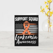 Ondersteuning Squad Leukemie Bewustzijn Oranje Rib Kaart (Gele Bloem)