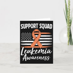 Ondersteuning Squad Leukemie Bewustzijn Oranje Rib Kaart