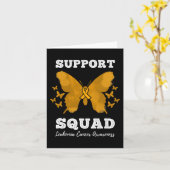 Ondersteuning squad leukemie kankerbewustzijn bloe kaart (Gele Bloem)