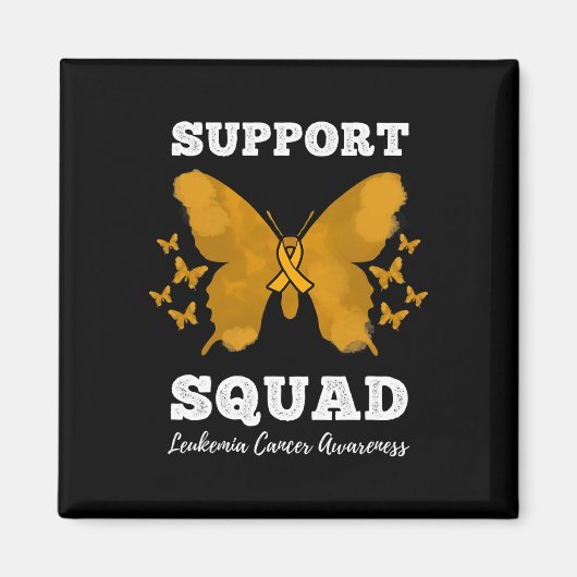 Ondersteuning squad leukemie kankerbewustzijn bloe magneet (Voorkant)