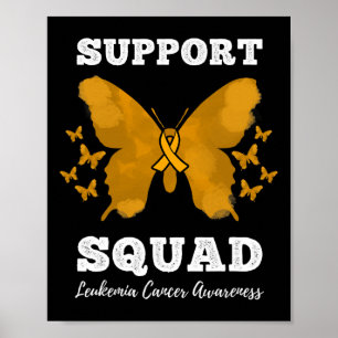 Ondersteuning squad leukemie kankerbewustzijn bloe poster