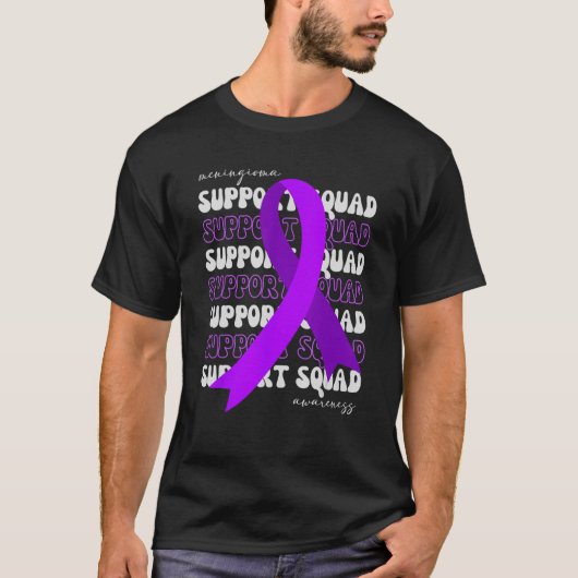 Ondersteuning Squad Meningioma Awareness Paarse Gr T-shirt (Voorkant)