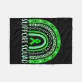 Ondersteuning Squad Mental Health Awareness Maand Fleece Deken (Voorkant (Horizontaal))