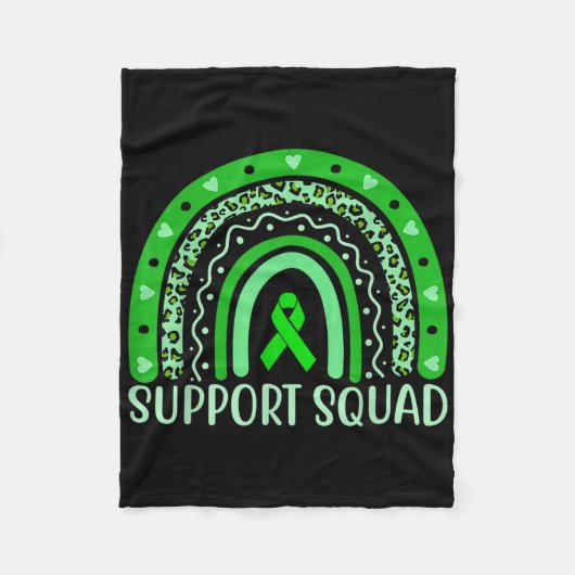 Ondersteuning Squad Mental Health Awareness Maand Fleece Deken (Voorkant)
