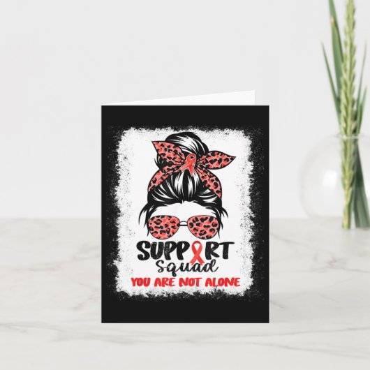 Ondersteuning Squad Messy Bun Red Warrior Bloedkan Kaart (Voorkant)