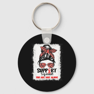 Ondersteuning Squad Messy Bun Red Warrior Bloedkan Sleutelhanger