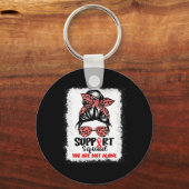 Ondersteuning Squad Messy Bun Red Warrior Bloedkan Sleutelhanger (Voorkant)