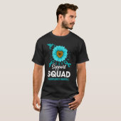 Ondersteuning Squad Ovarian Cancer Awareness Sunfl T-shirt (Voorkant volledig)
