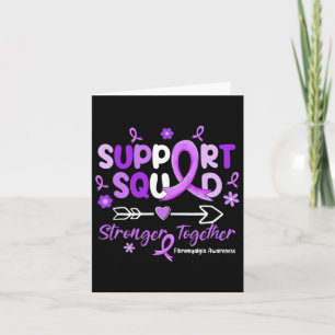 Ondersteuning Squad Paarse lint Fibromyalgie Bewus Kaart