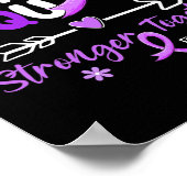 Ondersteuning Squad Paarse lint Fibromyalgie Bewus Poster (Hoek)
