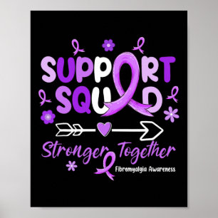 Ondersteuning Squad Paarse lint Fibromyalgie Bewus Poster