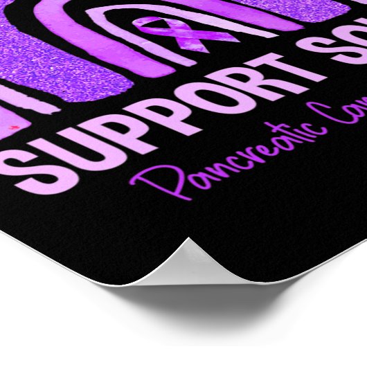 Ondersteuning Squad Pancreas Kanker Awareness Rain Poster (Hoek)